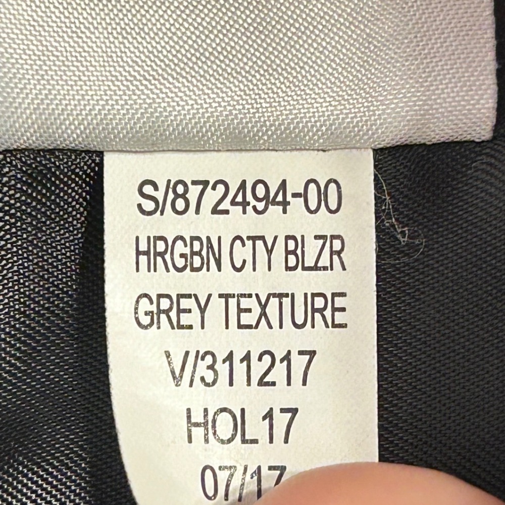 Banana Republic City Blazer Grey Herringbone Textured Women's Size 6 - Picture 9 of 10